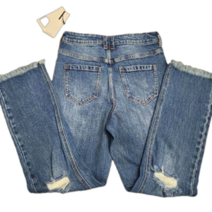 Oat New York raw hem distresses blue Denim jeans size 25 NWT